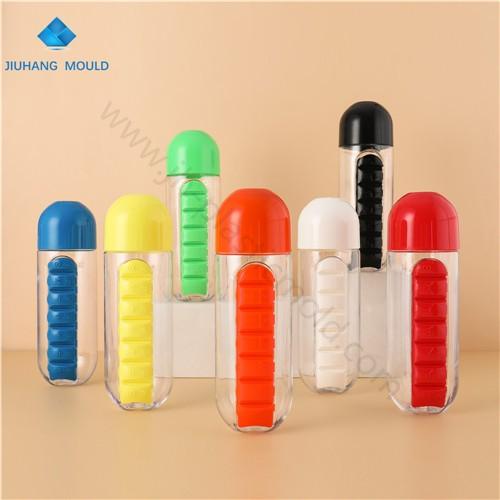 Custom logo print 600ml pill and vitamin organizer plastic water bottles - Image 4